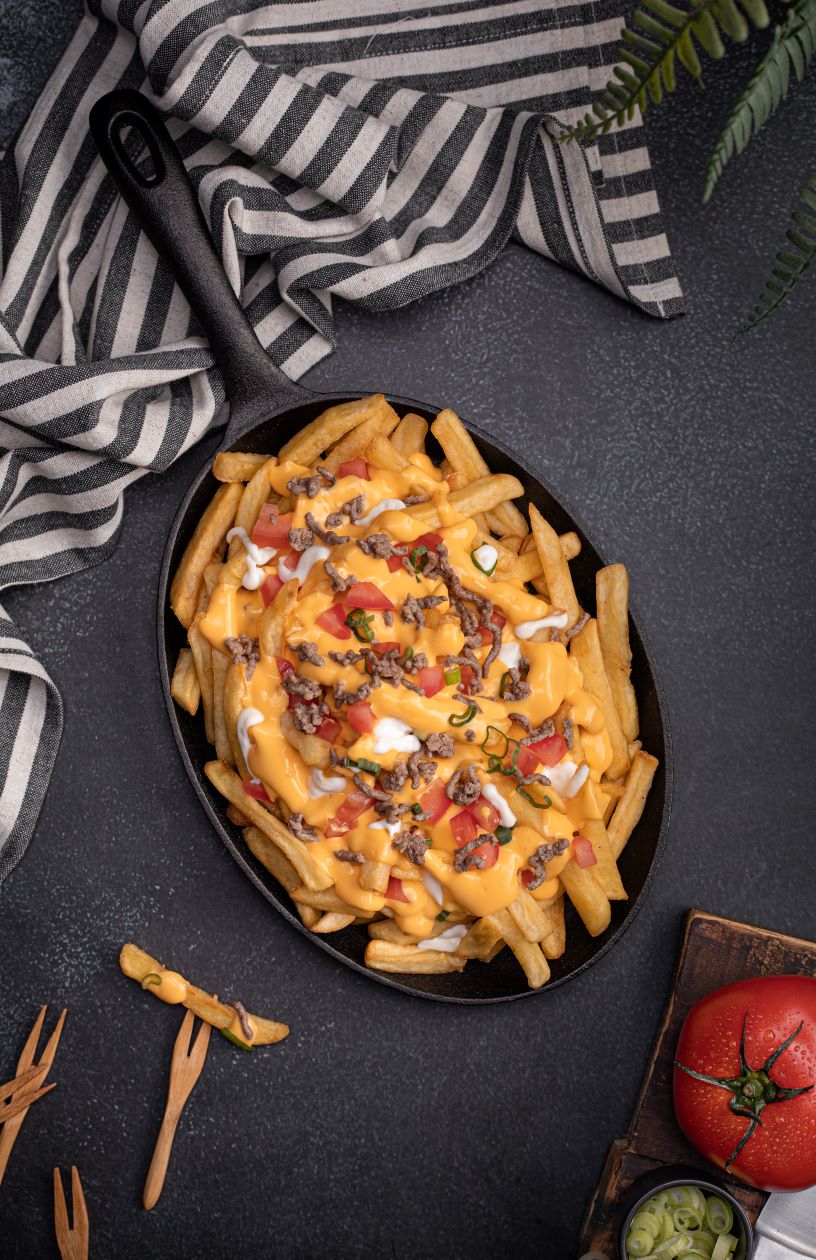 Papas Supremas con Salsa Cheddar – - Receta Papas Supremas con Salsa Cheddar – - Receta